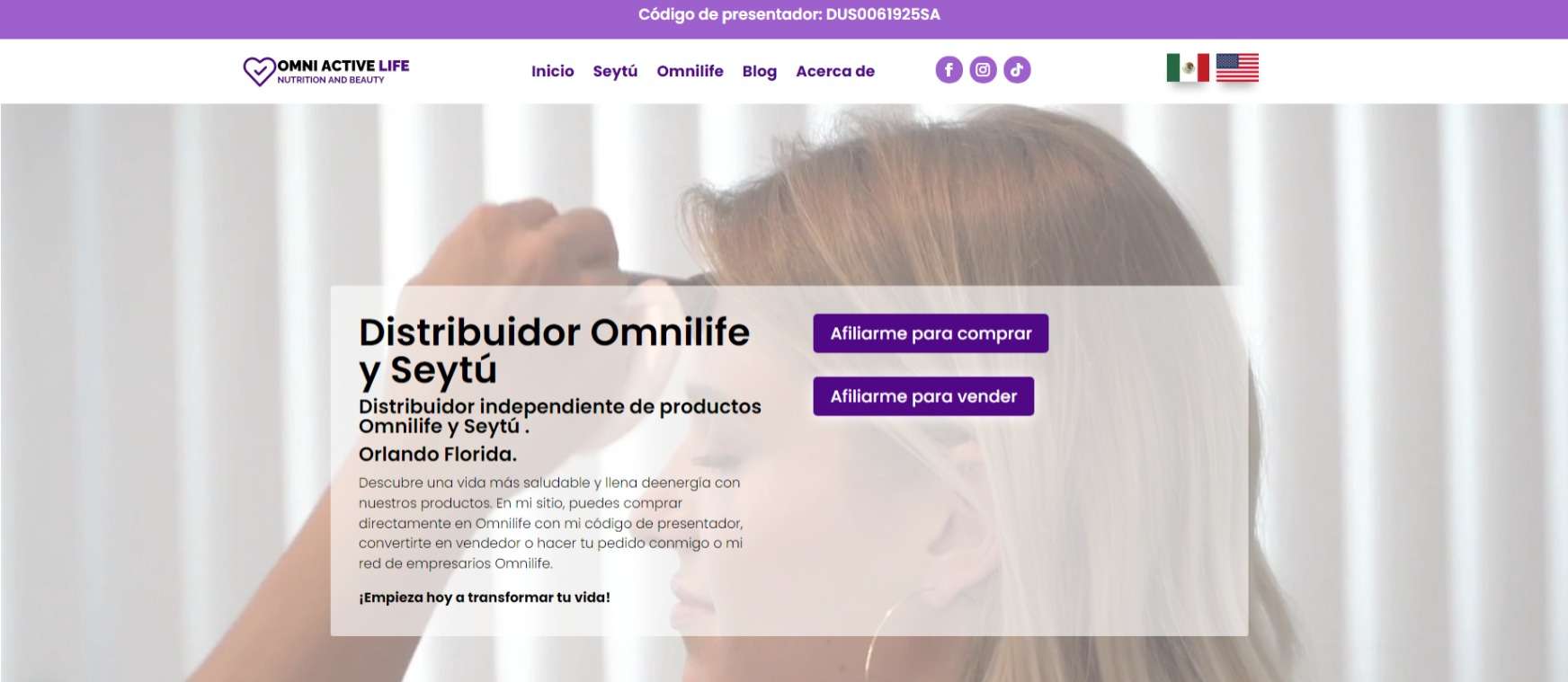 omniactivelife.com Sitio Web creado por webiblox.com