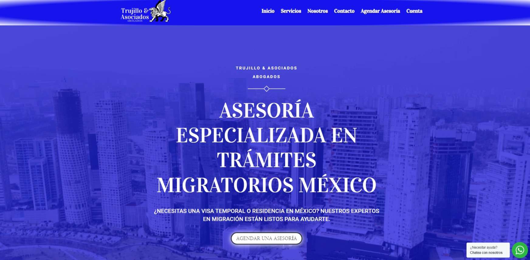 abogadosmigratorios.mx Sitio Web creado por webiblox.com